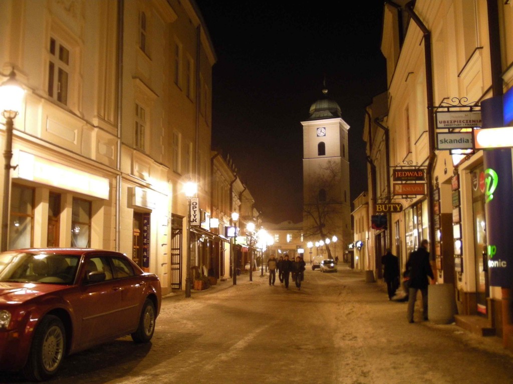 Rzeszow Street at Night
