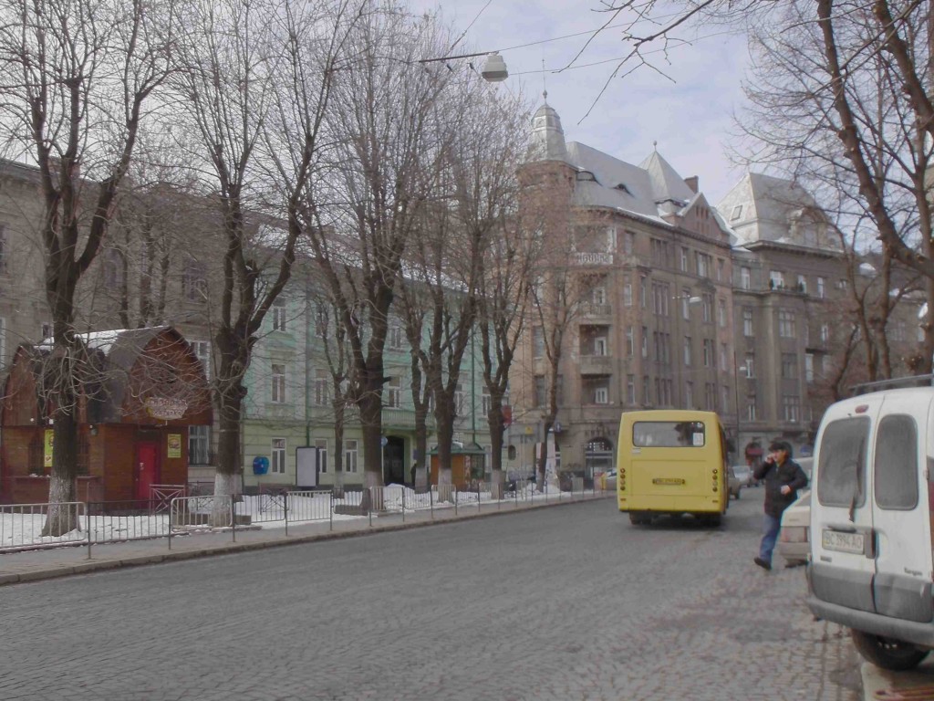 Lviv streets in winter.