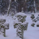 Snowy crosses in Stare Brusno