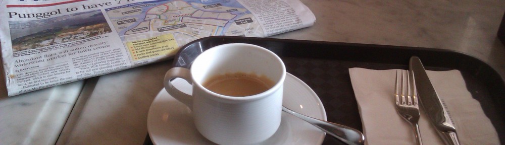 Coffee and Straits Times