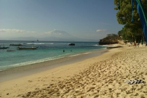 Idyllic beaches along the coast of Bali.