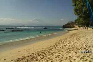 Idyllic beaches along the coast of Bali.