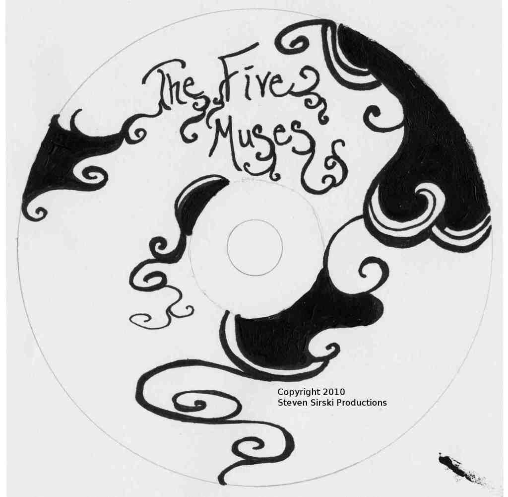 The Five Muses DVD Label. Artwork by Jessica D. McGowan.