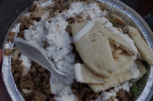 Chicken/gyro something or other combination for $6 from the Halal Guys.