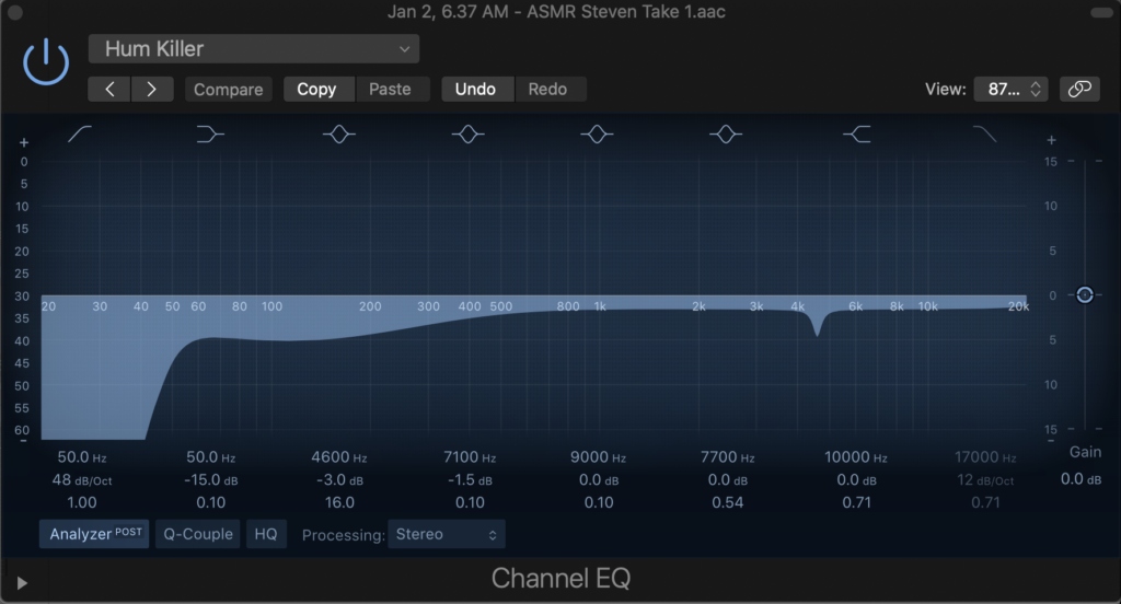 Channel EQ - Hum Killer