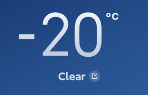 Minus 20 degrees celsius