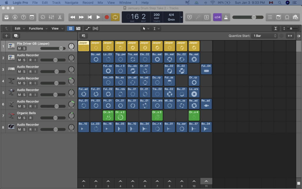 Logic Pro X screenshot - Loop Control