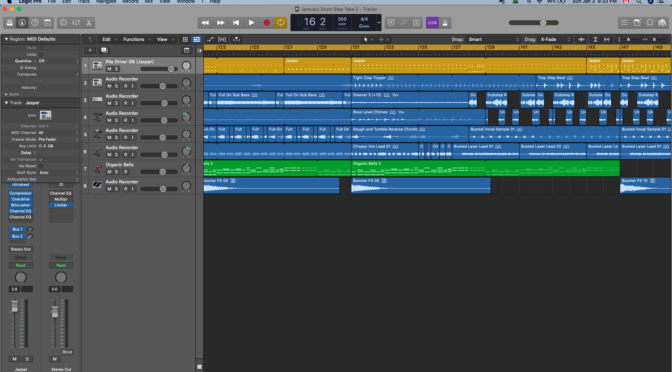 Logic Pro X screenshot - Timeline